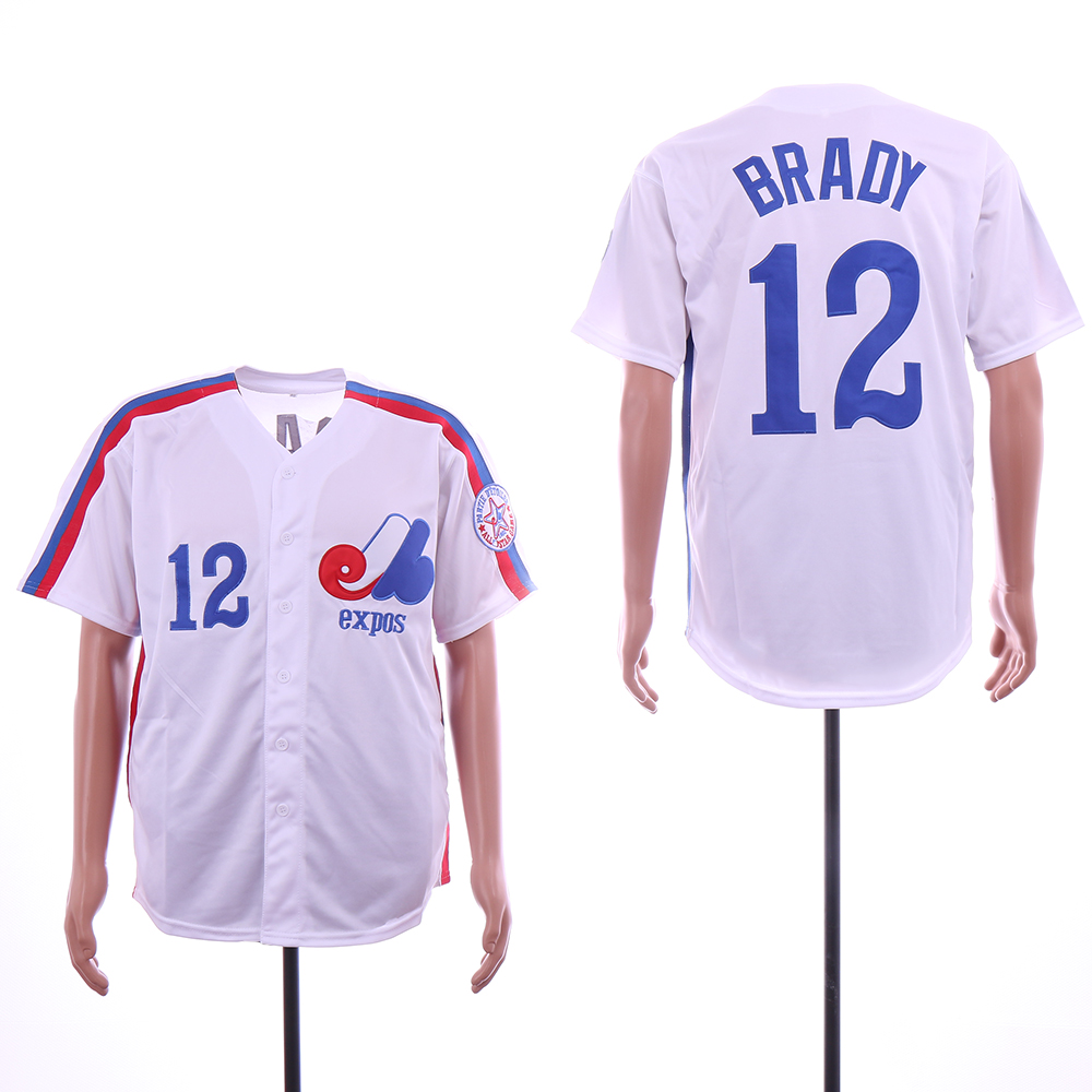 Men Montreal Expos #12 Brady White Throwback MLB Jerseys->more jerseys->MLB Jersey